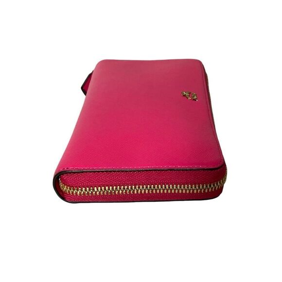 Authentic MCM Magenta Pink‎ Leather Zip Around Long Wallet - Picture 6 of 14